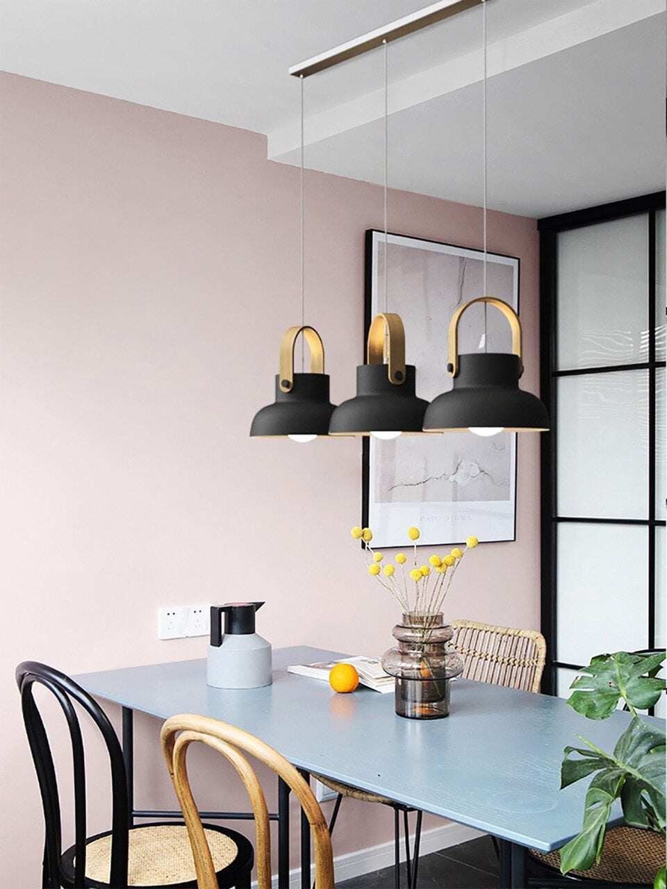 Nordic Loft LED Iron Pendant Lights Restaurant Room Bedroom Simple Hanging Lamp Home Indoor Kitchen art de pendant lamp Lighting