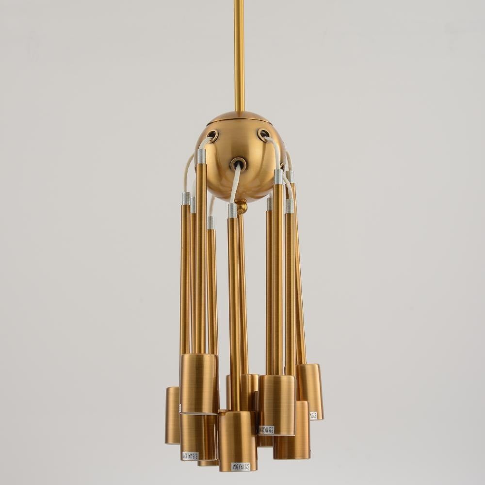 Sputnik Chandeliers Brass Modern Pendant Lamps Antique Gold Industrial Stair Lighting Fixtures 10 Arms Brushed Nickel Black Tube