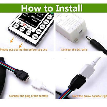 10M(2x5M) Waterproof Flexible LED Strip Lights RGB Tiktok Lights 2835 600LEDs 8mm 44Keys IR Remote Controller