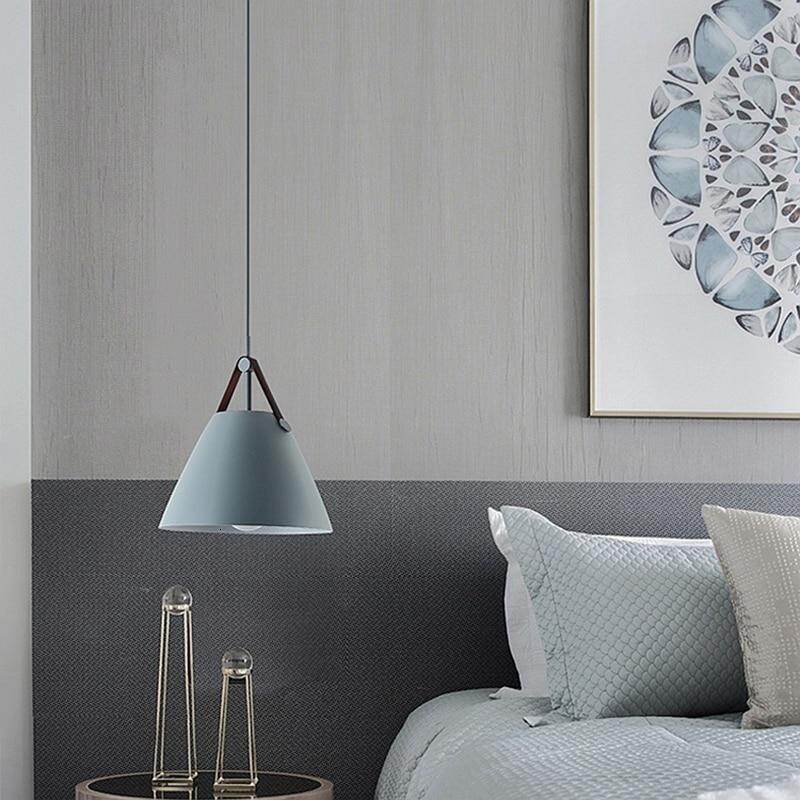 Nordic Simple Black White Pendant Light E27 LED Modern Hanging Lamp For Bedroom Living Room Hotel Restaurant Cafe Dining Room