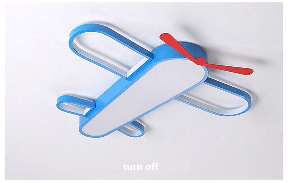 Modern Kids Room LED Lamp Ceiling Light Novelty Cartoon The Plane Bedroom Shop Colorful Lighting Fixture