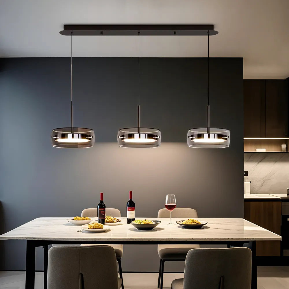 3-color Modern Minimalist Dining Table Light Glass Restaurant Pendant Light Restaurant  Indoor Lighting