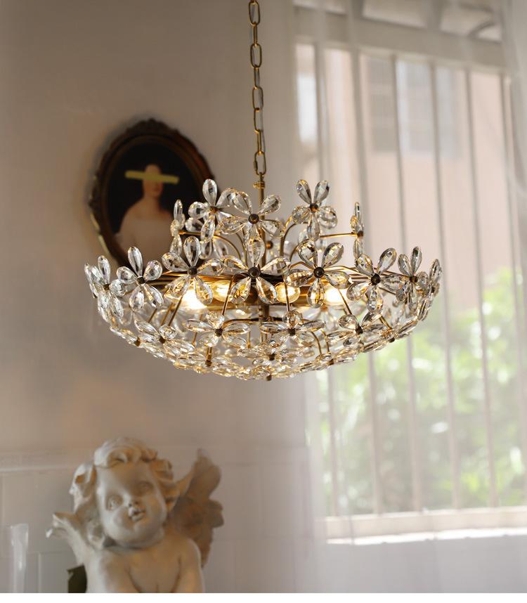 Crystal Chandelier Garden American Retro Style Lamps