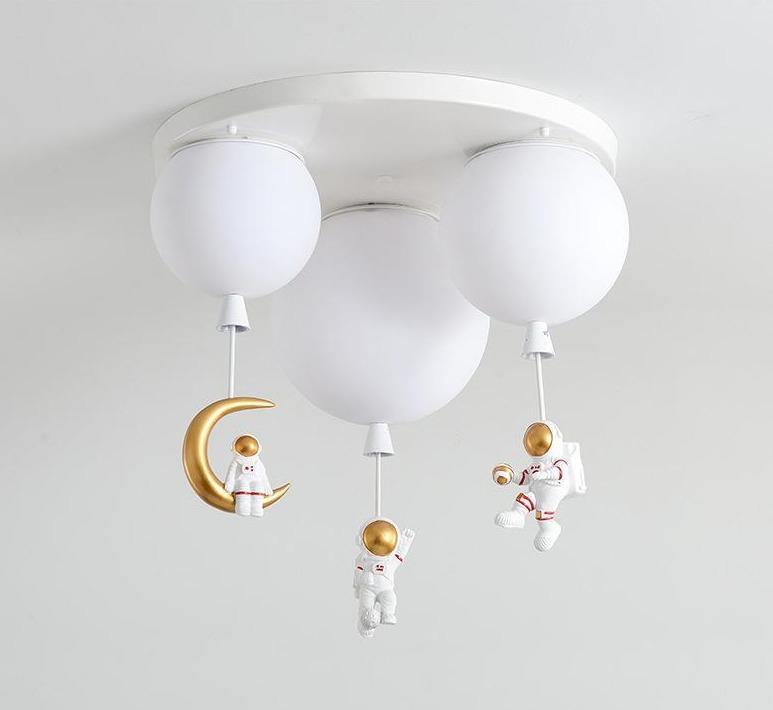 Creative Astronaut Children's Room Lamp Bedroom Ceiling Lamp