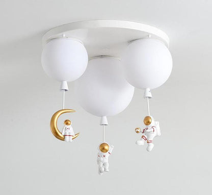 Creative Astronaut Children's Room Lamp Bedroom Ceiling Lamp
