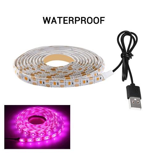 USB LED Grow Light Full Spectrum waterproof LED Strip Lights 2835 60LEDs Phyto Lamps For Greenhouse Hydroponic Plant Growing
