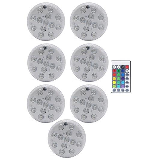 Upgrade 13 LED RGB Submersible Light With Magnet and Suction Cup Swimming Pool Light Underwater Tea Night Light for Pond