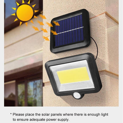 120 COB LED Solar Light Solar Lamp with Motion Sensor Outdoor Garden Spotlight Solar Powered Wall Lamp for Street Path Courtyard