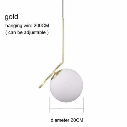 Modern Glass Ball Pendant Lights For Dining Room Indoor Home Kitchen Fixtures Hanging Lamp Bar Restaurant Decor Luminaire Lustre