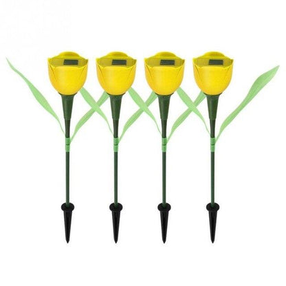 8 Colors Hot Sale Outdoor Garden Solar LED Light Solar Powered LED Tulip Home Lawn Lamp Landscape Night Flower Lamp 1Pc