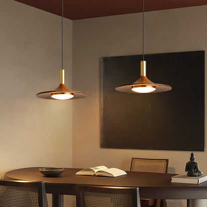 Simple Nordic Retro American Walnut Color Lighting Chandelier Warm Fashion Classical Style Bar Llighting