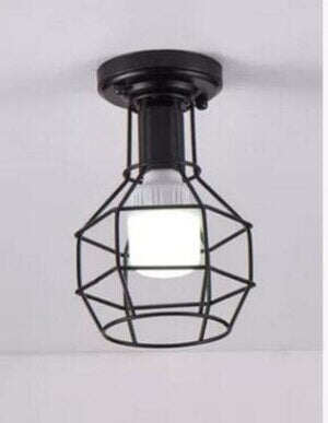 Modern Wrought Iron E27 Led Ceiling Lamps Black Ceiling Lights For Kitchen Living Room Bedroom Study Aisle Restaurant Cafe Hotel