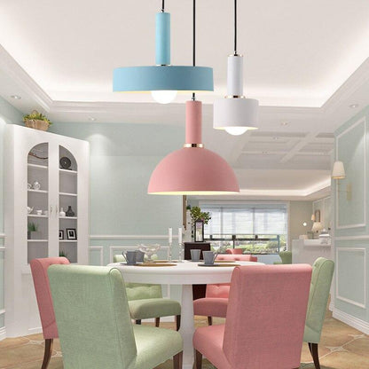 Nordic Macarons Pendant Lights E27 LED Modern Creative Hanging Lamp Design DIY For Bedroom Living Room Kitchen Restaurant