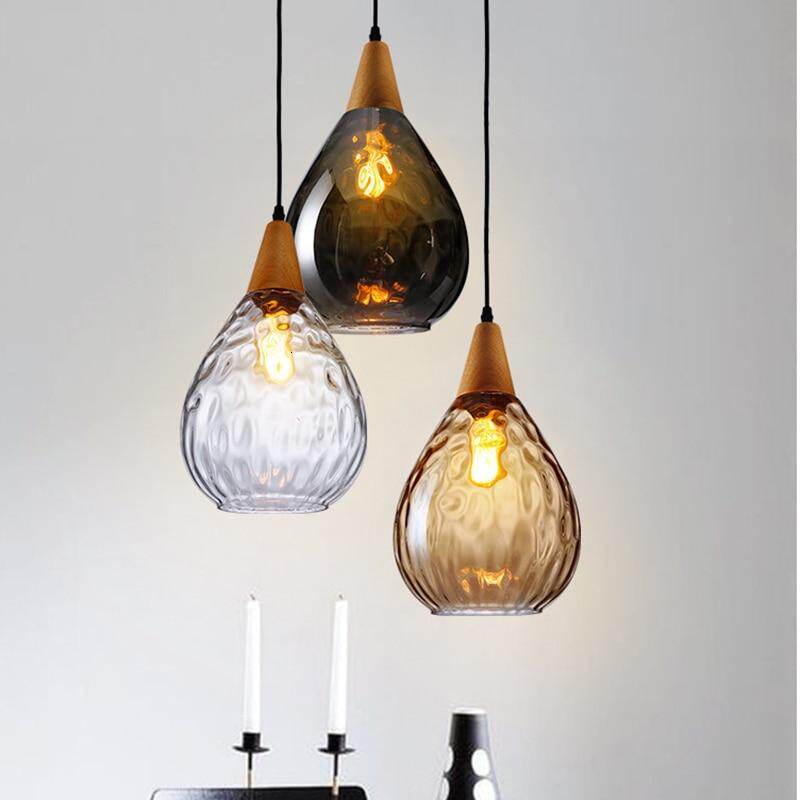 Modern Creative Europe Glass Pendant Light LED E27 With 3 Colors For Bedroom/Restaurant/Living Room/Kitchen/Cafe/Hotel/Office