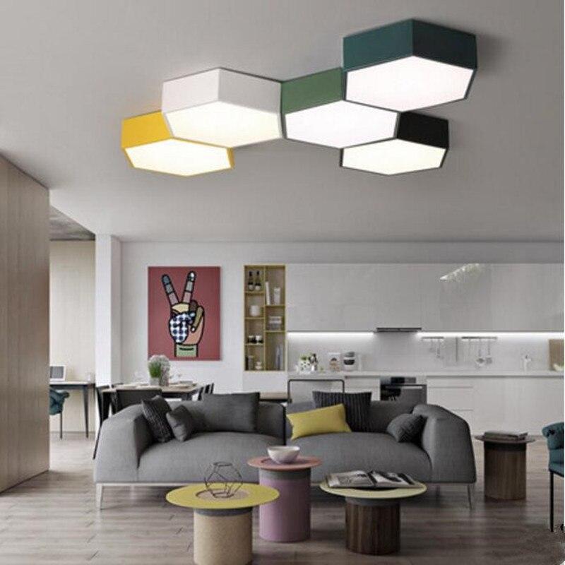Modern Ceiling Lamps LED Alien Metal Ironware Acrylic Colorful Iron Light Children Bedroom Indoor Lightings Light Fixture