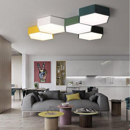 Modern Ceiling Lamps LED Alien Metal Ironware Acrylic Colorful Iron Light Children Bedroom Indoor Lightings Light Fixture