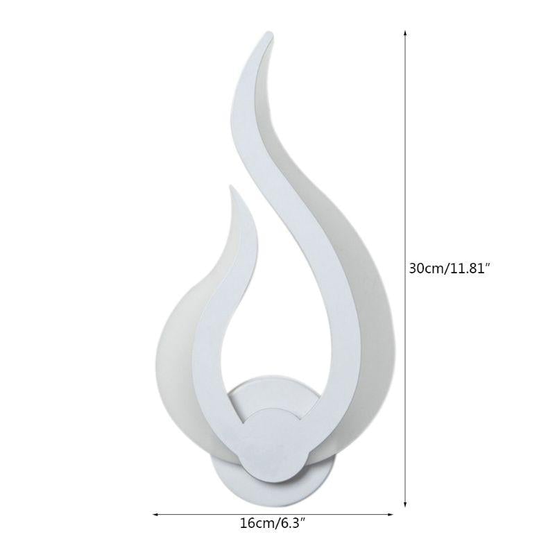 LED Light Modern Wall Lamp Acrylic Sconce 10W Flame Shape Indoor Bathroom Bedroom Living Room Hallway Art Decoration