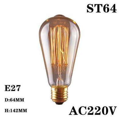 Modern Pendant Light Black Iron Hanging Cage Vintage E27Led Lamp Bulb Industrial Loft Retro Dining Room Restaurant Bar Counte