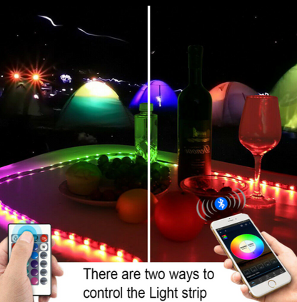 5050 SMD Bluetooth LED Strip Lights 30M 20M RGB LED LightFlexible Ribbon Waterproof Tape Diode DC 12V Bluetooth Control-2
