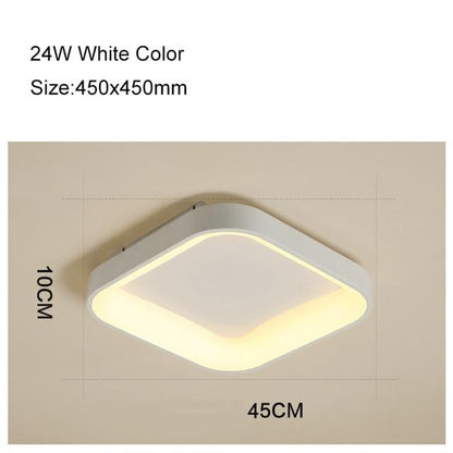 Round/Square/Triangle Modern Led Ceiling Lights For Living Room Bedroom Study Room Dimmable+RC Ceiling Lamp Fixtures