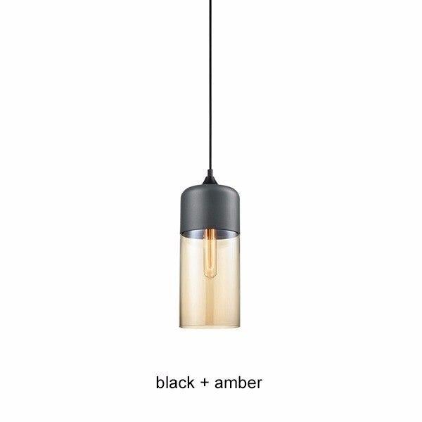 Glass Lamp Modern Pendant Lights Kitchen Fixtures For Dining Room Restaurant Bar Black White Indoor Home Hanging Lighting Lustre