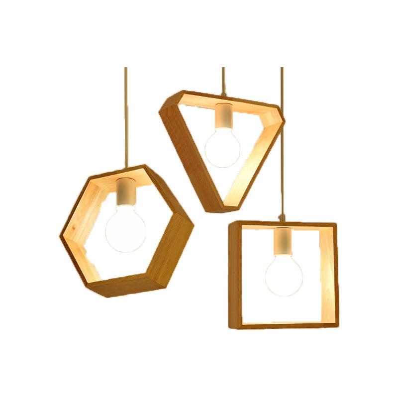 Simple Restaurant Chandelier Solid Wood Chandelier