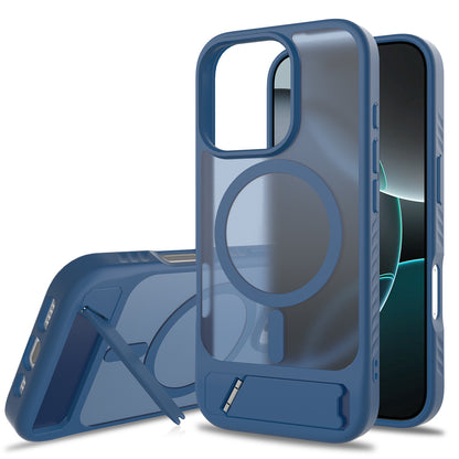 Magnetic Magsafe Case with Holder for IPhone 17 16 15 14 Pro Max Plus IPhone Wireless Charging IPhone 17 Air Cover