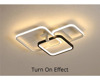 Black White Color Modern Led Ceiling Lights Creative For Living Room Dimmable Dome Lamp Fixture Dimmable Lustre Fixtures Dero