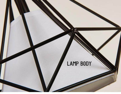 Modern Black Birdcage Pendant Light Iron Minimalist Retro Scandinavian Loft Pyramid Pendant Lamp Metal Cage With E27 ZDD0001