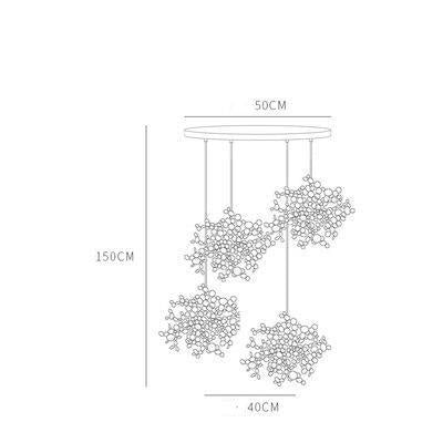 Postmodern Individual G9 Leaf Pendant Light Industrial Lamp Metal Hanging Lights LOFT Suspension Luminaire