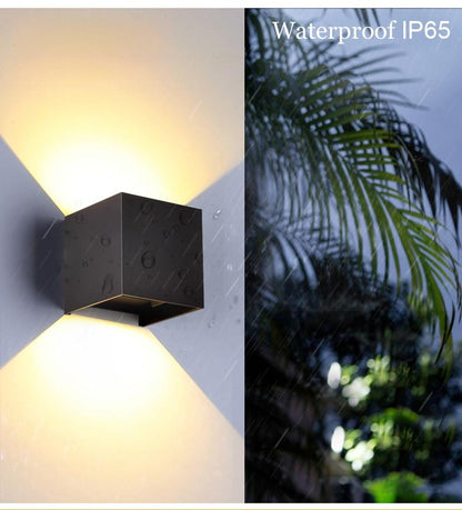 6W LED Wall Lamp IP65 Waterproof Indoor & Outdoor Aluminum Wall Light Surface Mounted Cube LED Garden Porch Light