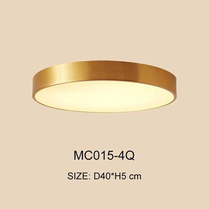 Nordic Copper LED Ceiling Lights Round Square Gold Ceiling Fixture For Kitchen Living room Kids Bedroom Home Hall Corridor Light