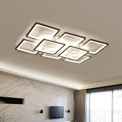 Square Black Modern Ceiling Lights Fixtures For Living Room Bedroom Home Lamp Whit Remote Control Lamparas De Techo Plafondlamp