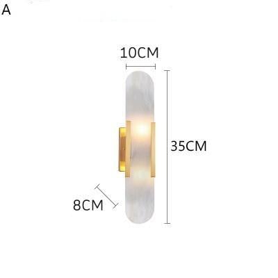 Nordic Dolomite Wall Lamp Bedroom Bedside Lamp Light Luxury Modern Creative Designer Living Room Long Copper Wall Lamp