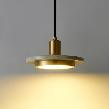 Postmodern LED Marble Pendant Lights Dining Table Luxury Marble Hanging Light Chandelier Bedroom Lamp