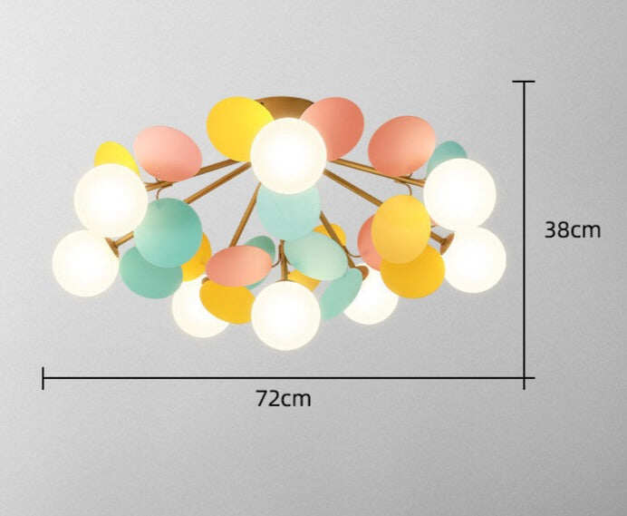 Bedroom Lamps Warm And Romantic Creative Online Celebrity Ins Petal Ceiling Lamp