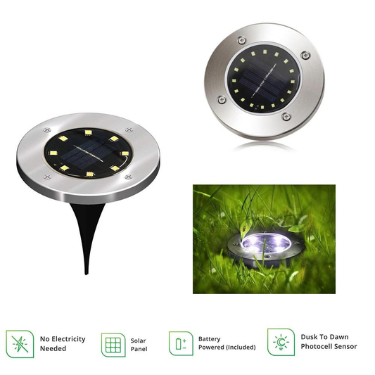 8/16/20 LED Solar Ground Light Waterproof Garden Pathway Solar Lamp for Home Yard Driveway Lawn Road White/Warm White