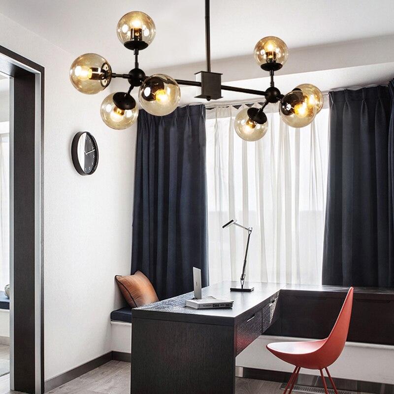 Modern Glass Pendant Light Nordic Dining Room Kitchen Hanglamp Designer Hanging Lamp Avize Lustre Lighting