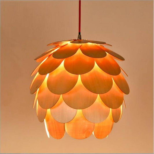 New Pinecone Lamp Kitchen Modern Wood Pendant Lights Lamp, Dinning Room Restaurant Modern Lighting, Pinecone Lamp Shape Lustres