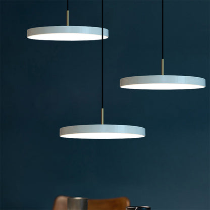Nordic LED Pendant Light Macaron Disc LED Pendant Lamp Warm Light Warm Light Decoration Fixtures Acrylic