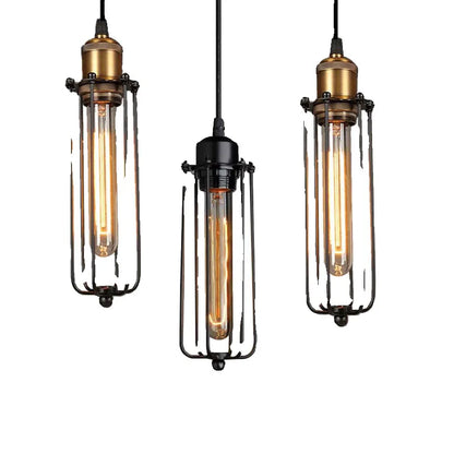 Industrial Style Creative Restaurant Small Chandelier American Retro Iron Bar Table Cafe Internet Cafe Industrial Style Lamp