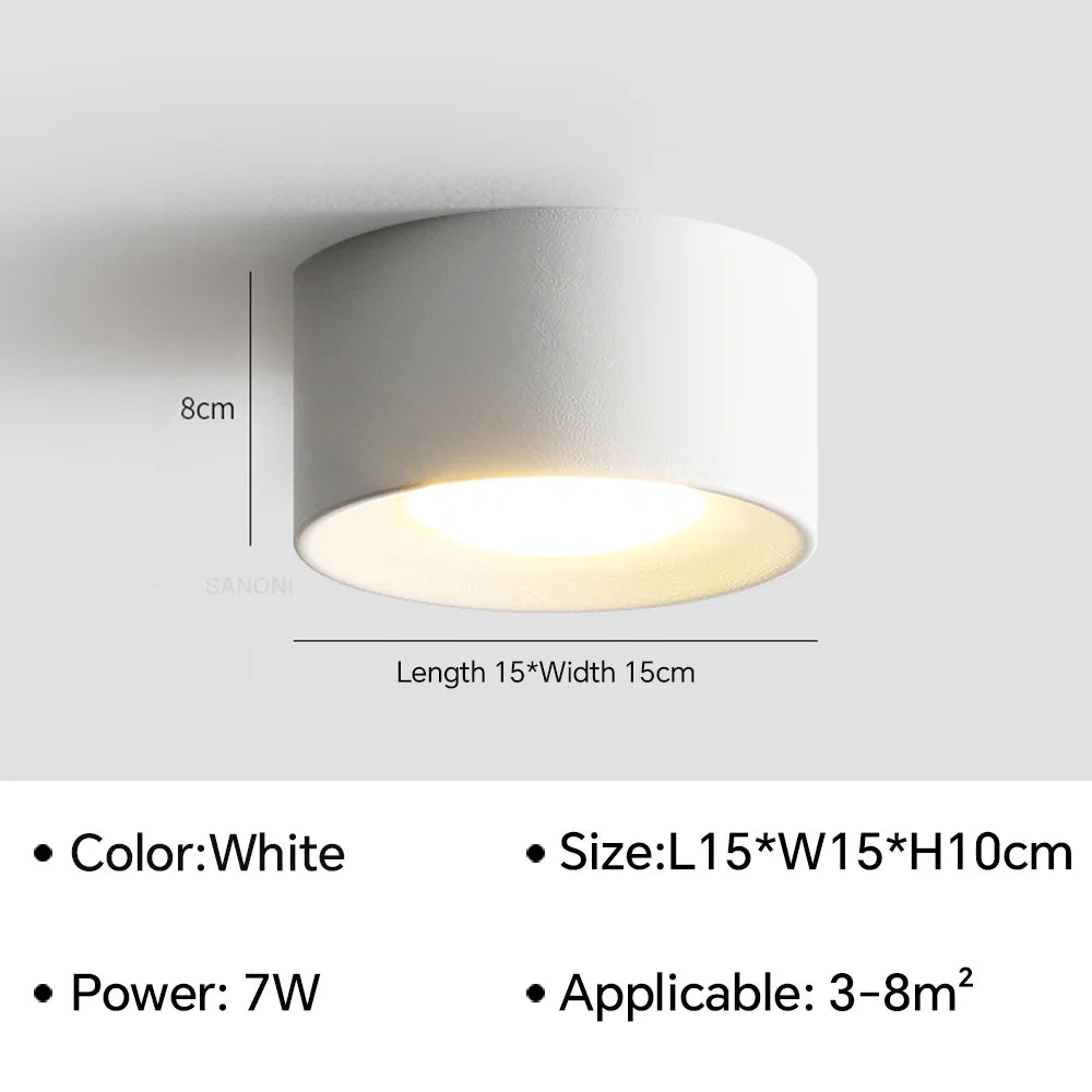 Nordic LED Ceiling Lamp Cylinder Spotlight Chandelier for Bedroom Hallway Decoration Indoor Lighting