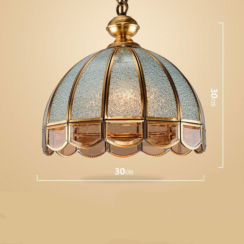 European-style All-copper Chandelier Living Room Dining Room Lamp American Study Retro Mediterranean Bar Xuanguan Aisle Corridor Copper Lamp