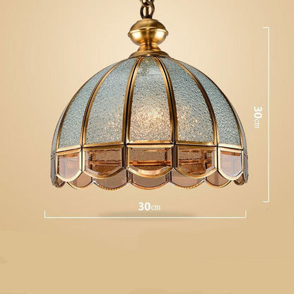 European-style All-copper Chandelier Living Room Dining Room Lamp American Study Retro Mediterranean Bar Xuanguan Aisle Corridor Copper Lamp