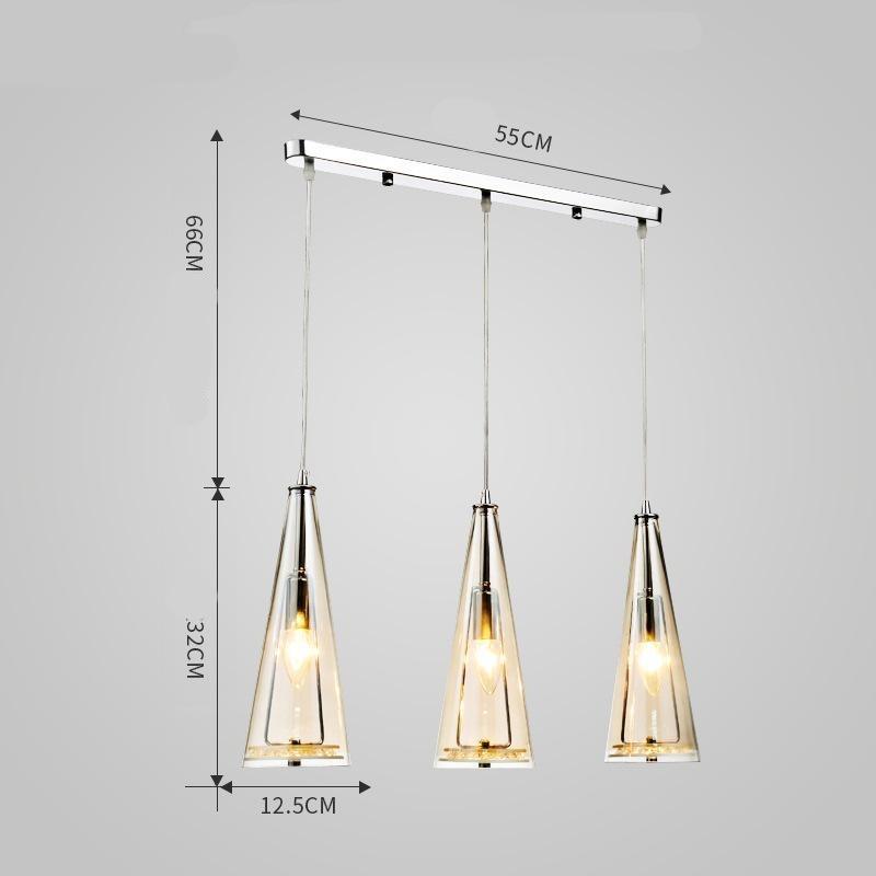 Modern Simple LED Chandelier Three Head Crystal Chandelier