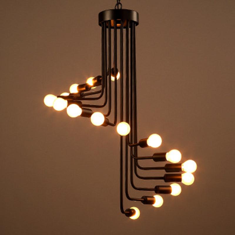 16/26Heads American Country Retro Ceiling Fixture Pendant Light Vintage Style Metal Art Lamp Industrial Loft Retro Droplight