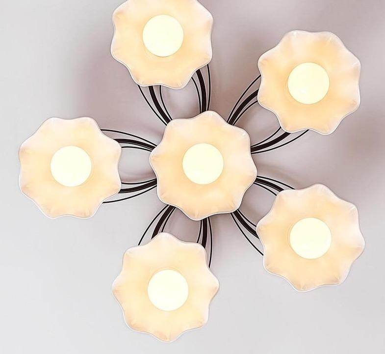 LED Pendant Lights Verlichting Plafond Living Room Bedroom Ceramic Lampshade Ceiling Lighting Lamparas Led De Techo Moderna