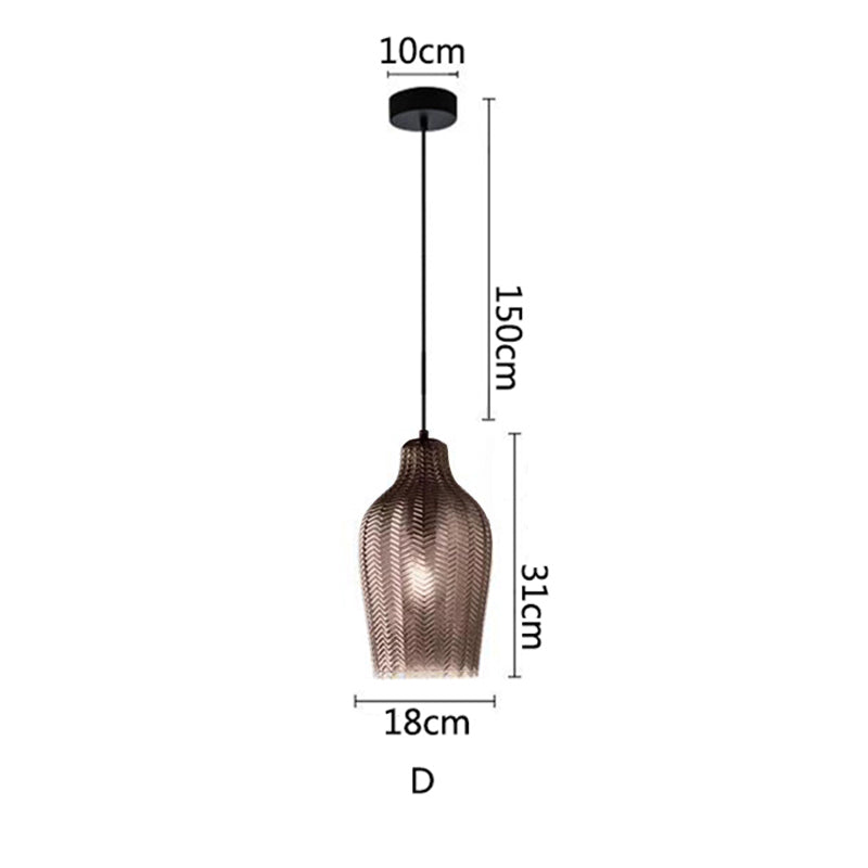 Glass Pendant Lights Restaurant Hanging Lamp Kitchen Island Dining Table Bedroom Bedside Lamp