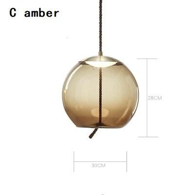 Modern Glass Scandinavian Pendant Lights Nordic Hanglamp Hemp Rope Industrial lamp For LOFT Deco Maison