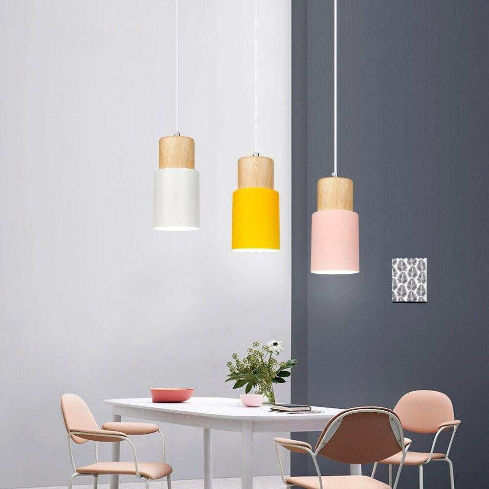 Modern Pendant Lights Nordic Wood Light Loft Pendant Lamps E27 for Dinning Room Home Decoration Restaurant Lamp Hotel